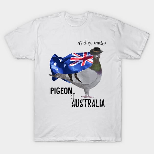 Pigeon of Australia Greeting T-Shirt by KC Morcom aka KCM Gems n Bling aka KCM Inspirations